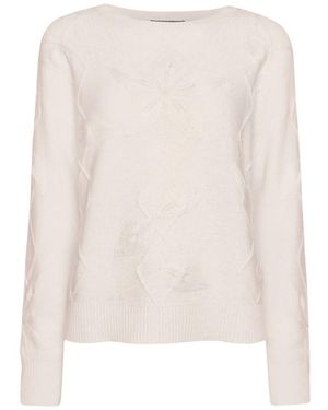 Elena Miro Rundhals-Strickpullover - Natur