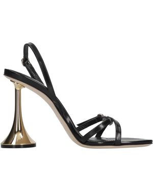 Coperni Schoenen ,Zwart ,Leer Orchestra Sandalen - Metallic