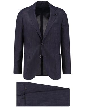 Lardini Single-Breasted Suit - Blauw