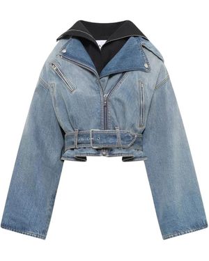 Alaïa Jassen ,Blauw ,Denim Denim Omkeer Jas