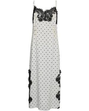 co'couture Polka Dot Midi Jurk - Grijs
