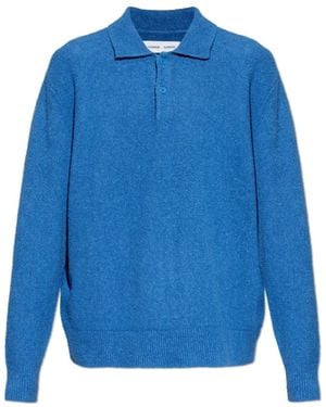 Samsøe & Samsøe V-Neck Knitwear - Azul