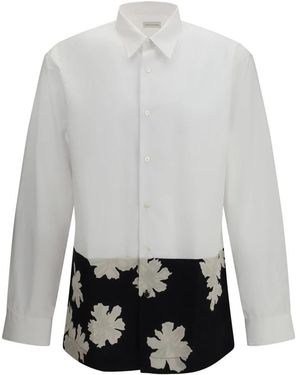 Dries Van Noten Overhemden ,Wit ,Capero Shirt - Grijs