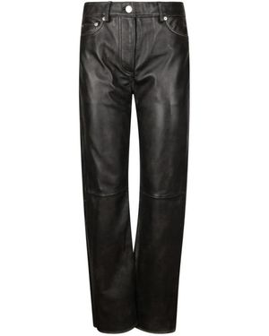 Samsøe & Samsøe Leather Pants - Gray