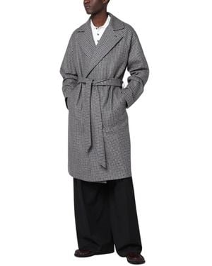 Tagliatore Belted Coats - Grey