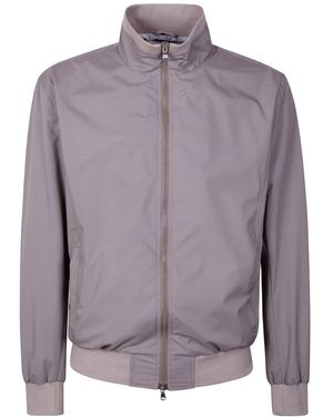 Barba Napoli Jassen ,Bruin ,Wol Fox Bomber Jacket - Paars