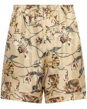 KENZO Wildflower Shorts Mit Gummizug - Natur