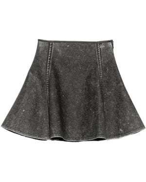DIESEL Rokken ,Zwart ,Denim Washed Denim A-Line Rok - Grijs