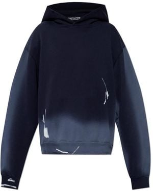 Acne Studios Hooded Logo Sweater - Blau