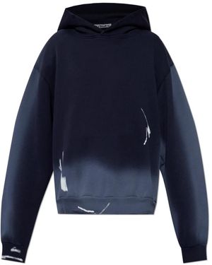 Acne Studios Hooded Logo Sweater - Blauw