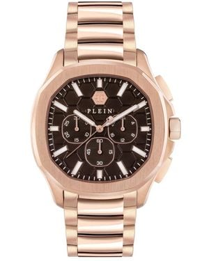 Philipp Plein Spectre chrono oro rosa acciaio inossidabile orologio - Metallizzato