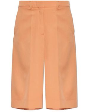 Stella McCartney Wollshorts Mit Bundfalten - Orange