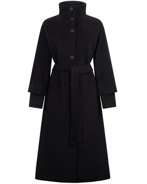 Peserico Belted Coats - Negro