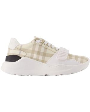 Burberry New Regis Large Check Sneakers - Wit