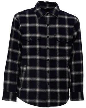 Filson Overhemden ,Blauw ,Leer Geïsoleerd Flanellen Shirt - Zwart