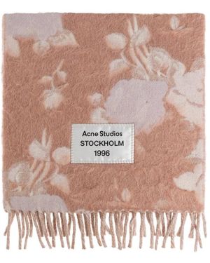 Acne Studios Logo Scarf - Pink