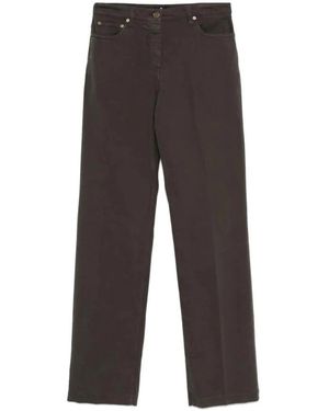 Etro Baumwollhose Mit Hohem Bund Und Geradem Bein - Grau