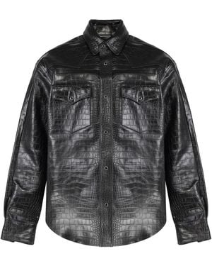 Vetements Leather Jackets - Grigio