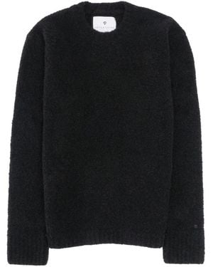 Seven Gauge Round-Neck Knitwear - Zwart
