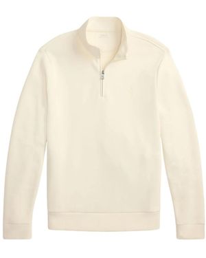 Polo Ralph Lauren Hoodies & Sweatvesten ,Katoen Double-Knit Mockneck Pullover - Wit