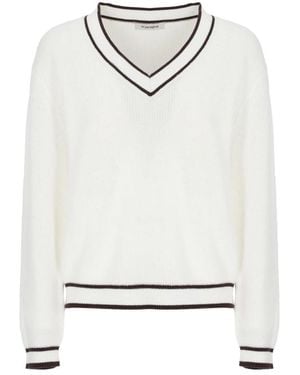 Kangra V-Neck Knitwear - Blanco