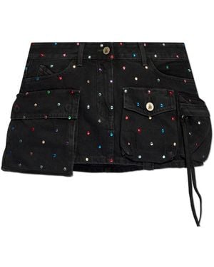 The Attico Denim Skirts - Black