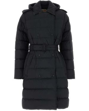 Burberry Jassen ,Blauw ,Nylon Nylon Donsjas - Zwart