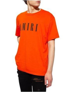 Amiri Logo print t-shirt - rundhals - Orange