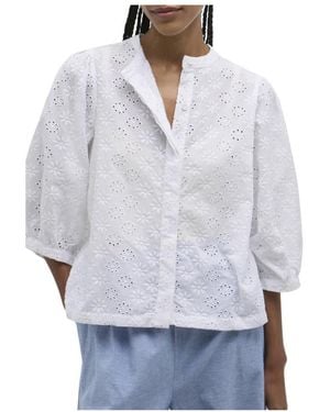 Barbour Overhemden ,Wit ,Layla Top - Blauw