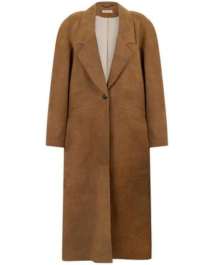 The Mannei Single-Breasted Coats - Marrón