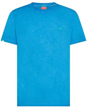 Sun 68 Katoenen Jersey T-Shirt - Blauw