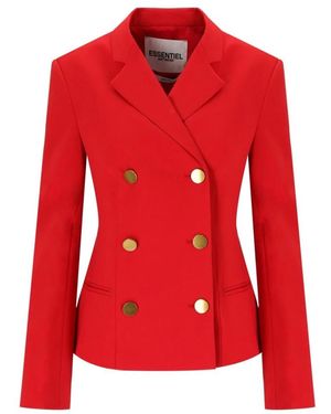 Essentiel Antwerp Rode Double-Breasted Blazer Santa Claus - Rood