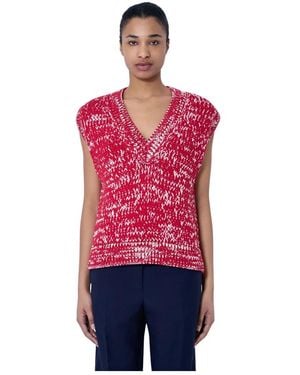 Dries Van Noten V-Neck Knitwear - Red
