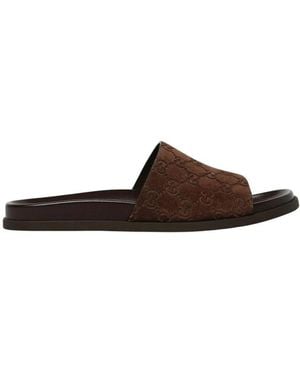 Gucci Bruine Sandalen Met Bandjes En Gesp