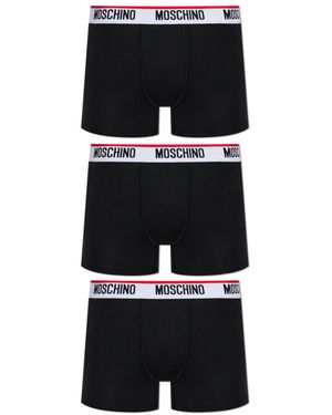 Moschino Ondergoed ,Zwart ,Katoen Drie-Pack Boxer Briefs