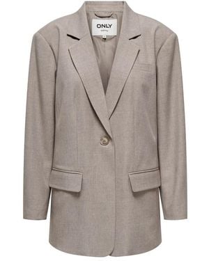 ONLY Jassen ,Grijs ,Polyester Onllinda Ls Boyfr Mel Blazer