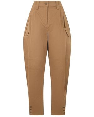 Alberta Ferretti Cropped Trousers - Neutro
