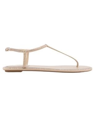 Rene Caovilla Flat Sandals - Natural