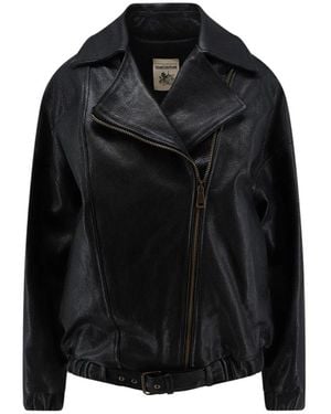 Semicouture Leather Jackets - Black