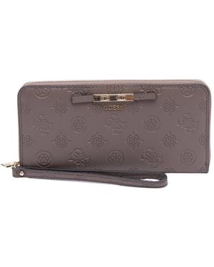 Guess Accessoires ,Carmella Zip-Around Portemonnee - Bruin