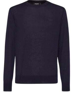 DSquared² Round-Neck Knitwear - Blue