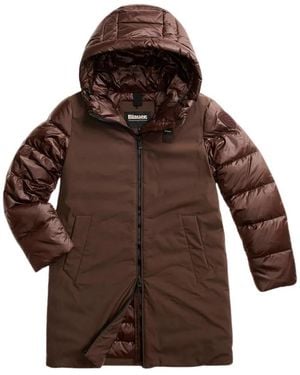 Blauer Sawyer Langer Daunenmantel - Braun
