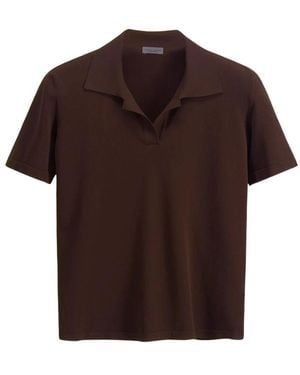 Roberto Collina Polo Shirts - Brown
