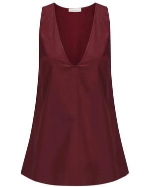 Ruohan Sleeveless Tops - Rouge