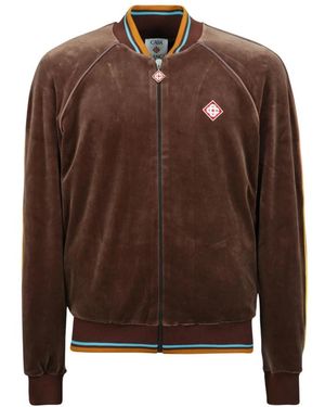 CASABLANCA Jassen ,Bruin ,Katoen Velour Track Jacket
