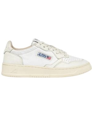 Autry Zapatillas bajas de cuero vintage medalist - Blanco