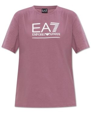 EA7 T-Shirt Aus Der Kollektion - Lila