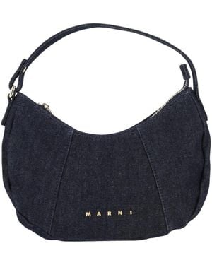 Marni Kanga Bag Denim Borsa - Blauw