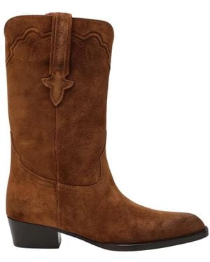 Paris Texas Cowboy & Biker Boots - Brown