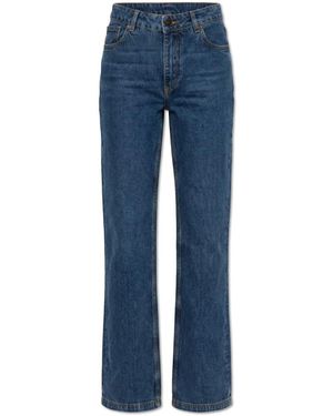 Etro Flared Denim Jeans Met Pegaso-Borduursel - Blauw